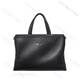 American bison men's briefcase horizontal style business trendy large capacity first layer cowhide 14-inch computer handbag black (first layer cowhide) genuine