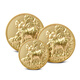 GIEVES CHARLES24K gold-plated embossed gold buttons, men's suit coat gold-plated buttons, two skulls (suit placket)