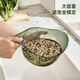 Taomi's new kitchen multi-functional vegetable and rice washing household handle fruit pore basin vegetable washing and draining basket thickened limited time event transparent green large size