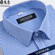 CEO Yageo Herren Short Sleeve Shirt Summer Business Casual Professional Wear Cotton No Iron mit großer Größe Streifenhirt mit mittlerem Alter Kurzschläfe DX6624 38 38