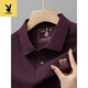 Playboy (PLAYBOY) summer new pure cotton men's short-sleeved POLO shirt embroidered lapel T-shirt 6626 deep khaki M 48 [recommended 100-125 Jin [Jin equals 0.5 kg]]