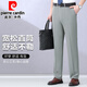 Pier Cardin High-End Mulberry Silk Casual Hosen für Männer im Sommer dünne mittlere und ältere Vater lose geradlinige Hosen für Männeranzughosen mittlere graue Streifen 6621 [Feder- und Herbststil] 29 = 2 Fuß 2 Taillenumfang = 73 cm