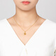 Mingzuan International 18k gold pendant au750 universal buckle God of Wealth pendant fashion trend neck ornament clavicle chain birthday gift for girlfriend