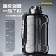 SZTAA Water Cup Large Capacity High Temperature Resistant Ton Cup Ton Bucket Food Grade Tritan Men's Sports Water Bottle Portable Space Bottle Thickened PC Model-1500ml-Sports Black