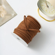Thread braided chenille leather rope lanyard cowhide rope decorative deerskin rope suede rope drawstring velvet belt diy braided rope velvet leather rope about 45m brown