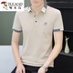 Holzspecker Revers Stickel Polo Shirt 3D Konkave Hut Sommer reines Baumwoll kurzärmelige T-Shirt Herrengeschäft lässig Stickhemd weiß 723 Lappel L 110-125jin [Jin gleich 0,5 kg]