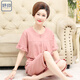 
Yuyin Mom pajamas thin summer cotton short-sleeved cropped pants middle-aged women's round neck cotton large-size home clothing set 6626# [Cardsuit] M [Suggestion 80-100Jin [Jin equals 0.5 kg]]