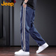 JEEP Casual Pants Men's Autumn and Winter Loose Straight Pants Men's Trendy Workwear Sports Pants Men's Pants Blue 2XL