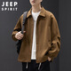 JEEP SPIRIT Jeep Work Jacket Men's 2025 Autumn and Winter Trendy Brand American Retro Handsome Jacket Men's Brown XL