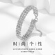 Zhou Dajin CHOW TAI KINGpt950 genuine platinum bracelet, funky bracelet, fashionable and versatile, Valentine's Day gift for girlfriend, funky bracelet