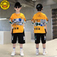 G.DUCKKIDS new summer suit boy short-sleeved suit fashionable children's summer two-piece set medium-sized children sports fashionable handsome boy YY1048 blue 130 120-130CM