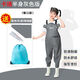 Children's water play one-piece waders, waterproof clothes, sea-going equipment, wading clothes, men's and women's rain boots, rain pants, whole body rainproof, children's yellow overalls, impulse size 24