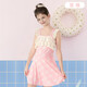 Girls' one-piece princess dress swimsuit split quick-drying skin-friendly cartoon seaside clothes 9859-Xueya One size [145-155CM, 60-70Jin[Jin equals 0.5 kg]]
