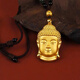 YIBIY Buddha head gold pendant for women 999 pure gold Tathagata Buddha pure gold necklace pendant 3D hard gold Buddha statue pendant new pure gold Buddha head pendant about 2.5 grams