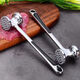 Feiyiya 304 stainless steel food-grade kitchen meat pounding double-sided household meat loosening hammer special meat hammer A rubber handle + horizontal style A small // solid /