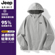 JEEP SPIRIT2025 Comfortable and Versatile Ice Silk Cool Outdoor Charge Men's Sun Protection Clothing Fishing Lightweight Jacket Sun Protection Clothing R New Style Ice Silk++ Breathable Cement Gray JS Jeep Black Chest Label M 170 Weight 100-120 Jin Jin is equal to 0.5 kg