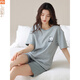 Modal pajamas for women in summer 2025 new short-sleeved striped suit for wearing cartoon Korean style home clothes Y9858 M 75-95Jin [Jin equals 0.5 kg]