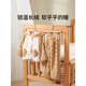 European pregnancy children's coral velvet parent-child pajamas autumn and winter new children's clothing baby home clothes thickened khaki biscuits 90 cm (recommended height 85-95cm)