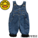 G.DUCKKIDS baby soft denim overalls plus velvet winter overalls for boys and girls thickened velvet outer wear one-piece baby pants blue plus velvet thickening 110 cm