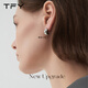 TFY simple beanie earrings for women silver small gold bean metal water drop gold earrings 2025 new hot style high-end large gold beanie