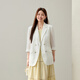 Faserhow [Intellekt und fähige Temperament Lacele-Anzugjacke] Großgröße Frauenfett MM2025 Sommer neuer Stil 2694 Off-White 3xl