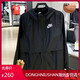 耐克（NIKE）（）夏季外套女轻薄连帽防晒防风衣运动休闲梭织宽松透气皮肤衣 白色 L 【85-100斤】