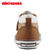 MIKIHOUSE Japanese-made baby toddler shoes for boys and girls, British college style pattern baby shoes, fashionable, soft and comfortable, beige color for older children 17 (suitable for feet 16.5cm long)