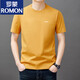 罗蒙（ROMON）男士短袖t恤夏季新款潮流棉简约圆领上衣休闲凉感体恤衫男T YS9929黑色【带标】 均码 105【90-110斤】