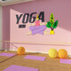 
Internet celebrity yoga studio interior wall decoration sticker painting atmosphere layout cultural wall creative fitness room poster background 17087 yoga - golden mirror + silver mirror 0cm*0cm