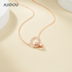 AJIDOU Ajidou necklace rose gold Roman ring retro high-end birthday gift for girlfriend rose gold necklace