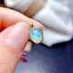 Baoji natural white opal pendant with sparkling s925 silver 6*8mm gift for girlfriend and wife