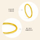 Lingmeng gold ring 999 Sansheng Sanshi couple glossy ring ring 520 gift gold-plated Valentine's Day gift for girlfriend No. 25 pure gold ring 0.3g