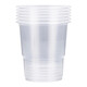 Disposable cup thickened plastic cup outdoor camping portable transparent cup aviation cup high temperature resistant tea drink cup thickened 100 pieces (total 2 packs)