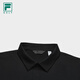 Fila Fila official men's knitted long-sleeved POLO shirt 2025 autumn new golf sports sun protection top dark black-BK L 175/96A/L