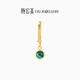Chao Acer to Jane Yellow 18K Gold Malachite Earrings Women's Color Gold Earrings Fashionable High-end Birthday Gift for Girlfriend Single Style
