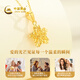 CHINA GOLD Gold Necklace Women's 999 Pure Gold Hollow Star Pendant Christmas Birthday Gift for Girlfriend and Wife Jingsuda Pendant About 0.7g*Round Buckle*With Silver Chain