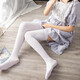 White silk Japanese Lolita white stockings cute jk pantyhose student Lolita knee-high stockings for women 1 pair velvet white knee-high socks 52cm one size