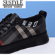 SUSTYLE INTERNATIONAL LUXURY High-End-Marke 2025 Neue Plaid-Board-Schuhe modische atmungsaktive weiche alleinige Sportarten und Freizeitschuhe Männer 9912 Black 37