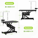 BAOHE DC Hydraulic Lifting Pet Grooming Table Grooming Table Dog Style Trimming and Blowing Pet Shop Special High-end Large and Medium Size 107*61cm Hydraulic Rubber Edge Single Arm Black