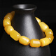 Yanyun Jewelry Collection Grade Beeswax Bracelet Russian Material Raw Mineral Amber Full Honey Chicken Oil Yellow Bracelet for Men and Women 11*14mm