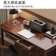Huixun walnut desk light luxury modern study room furniture set combination new Chinese style home solid wood desk walnut# desk 120cm*60cm*75cm