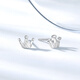 Chao Acer Platinum Crown Platinum Earrings for Women PT950 Earrings Exquisite and Versatile as a Gift for Your Girlfriend Priced at RMB 160 for one pair 1.4g