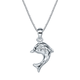 Mingzuan International Platinum Pendant Women's Platinum PT950 Dolphin Necklace Fashionable Versatile Pendant Neck Jewelry as a Birthday Gift for Your Girlfriend PT950 Dolphin Pendant Approximately 0.85g