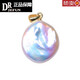 DRJEFUN freshwater baroque shaped pearl button pearl aurora white irregular s925 silver pearl pendant orange 16-17mm