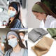 Song Yanfei's same style fashionable woolen knitted headband for women winter forehead protection sports headband warm scarf women's headband gray hairband Song Yanfei's same style