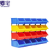 Qingzhai thickened oblique parts box shelf storage box combined plastic hardware screw box warehouse component box A1-blue (180*120*80mm)