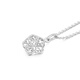 Mengjinyuan platinum pendant with sparkling imitation diamonds and platinum PT950 pendant as a birthday gift for your girlfriend. Weighs about 2.4g. Silver chain while supplies last.