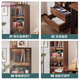 MIEHONE German imported quality glass wine cabinet display cabinet small floor-to-ceiling cabinet solid wood wine cabinet liquor storage cabinet living room wall household storage rack solid wood oak color 120cm high including installation thickened back panel