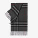 BURBERRY classic plaid cashmere scarf for men and women, Burberry autumn and winter scarf with tassel trim, charcoal gray 80155381 size: length 168*width 30cm