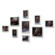 Sailoto Pilates poster yoga studio gym bodybuilding decoration punch-free hanging picture frame photo wall sticker picture core white + B frame picture core 9 frames 7 inches 35 inches